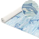 ANRO Weichschaummatte Badematte Bad Dusche WC Vorleger Teppich Antirutsch Badläufer Delfine Blau Maritim 180x65cm