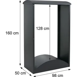 MCW Brennholzlager MCW-P77 Holzlager 160 x 98 x 50 cm Grün