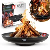 HEAT Feuerschale 90 cm - Feuerschalen für den Garten - Feuerstelle Outdoor & Feuertonne - Feuerschale mit opt. Grillrost aus hochwertigem Stahl - ...