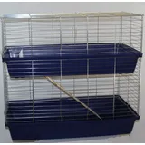 XXL 1m doppel Hasenkäfig Meerschweinchenkäfig Doppelkäfig Rabbit 100 Nagerkäfig - beige