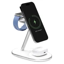 PURO Mag Station 3-in-1 Ladestation mit Qi2-Technologie - Weiß