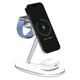 PURO Mag Station 3-in-1 Ladestation mit Qi2-Technologie - Weiß