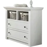 furn.design Sideboard 105 x 90 cm Weiß / Pinie