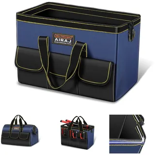 AIRAJ Werkzeugtasche 14 Zoll | Werkzeugtasche Großer Öffnung | Einfacher Zugriff Werkzeuge | Strapazierfähiger 600D Oxford-Gewebe | Werkzeug-Organizer | Verabschieden Unordnung | 33×18×23CM