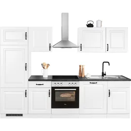 WIHO KÜCHEN Küchenzeile Erla 280 cm schwarz-weiß