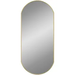 vidaXL Wandspiegel Golden 90x40 cm Oval