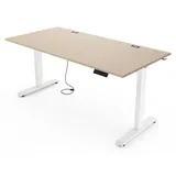 Yaasa Schreibtisch 160x80 cm Eiche hell/Weiß