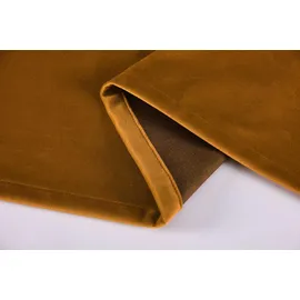 Gardinenbox Vorhang »Milano« Samt Blickdicht Schlaufenband Tunneldurchzug Blackout Bügelband kürzbar Senf 2 Stück HxB 235x135 cm, 20357