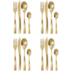House Doctor - Golden Besteck-Set, gold-finish (16-tlg.)