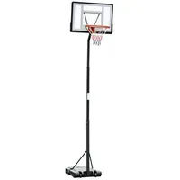 Homcom Basketballständer Schwarz, Stahl/Kunststoff/PVC