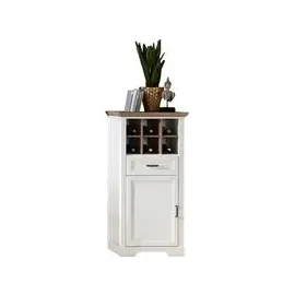 Innostyle Highboard Jasmin 66 x 136 cm Braun / Weiß