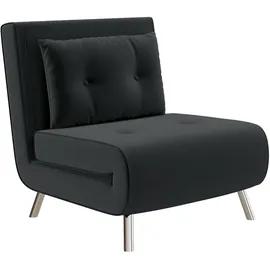 Homcom Schlafsessel, mit Bettfunktion, Einzelsofa mit Kissen, Samtoptik