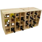 Kistenkolli Altes Land Weinregal 2er Set Natur 16er Braun