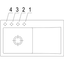 Villeroy & Boch Subway Style 50 links snow white + Handbetätigung