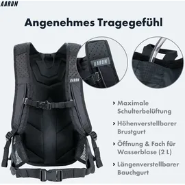 Aaron Fahrradrucksack 25 l Schwarz