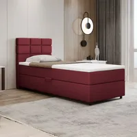 Panda möbel Boxspringbett 90x200, mit Bettkast und Topper -