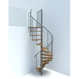Minka Spindeltreppe Venezia Smart 38 305,5 cm Edelstahl/Holz/PVC/Stahl