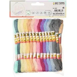 Folia Garn zum Sticken Pastell matt pastellfarben 1,0 mm x 8,0 m