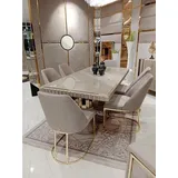 JVmoebel Esstisch Edelstahl Tisch im italienischen Design mit eleganter Ästhetik (1-St., 1x Esstisch), Made in Europa grau
