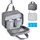 Vevor Tragbare Milchpumpentasche 290x160x210 mm, Tragetasche für Milchpumpe mit Kühlakku, Passend für M5/M6, Pumpzubehör & Muttermilchaufbewahrung, für Arbeit, Reisen & Familiengebrauch, Grau