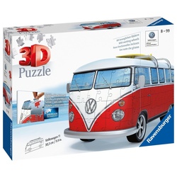 Ravensburger 3D-Puzzle 162 Teile 3D Puzzle VW Volkswagen Bus T1 Surfer Edition 12516, 162 Puzzleteile