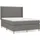 vidaXL Boxspringbett 140 x 200 cm Dunkelgrau