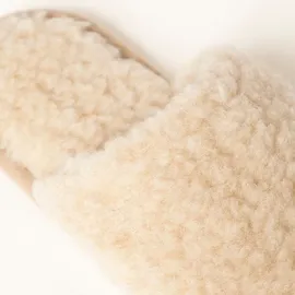 Gottstein Curly Wool Pantoffeln Beige 40