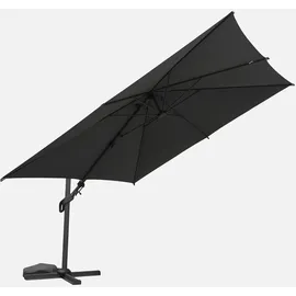 sweeek - Rechteckiger Ampelschirm 3x4 m grau Etretat