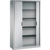 Certeo Omnispace Rollladenschrank 120 x 42 x 198 cm silber
