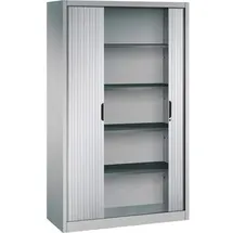 Certeo Omnispace Rollladenschrank 120 x 42 x 198 cm silber