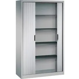 Certeo Omnispace Rollladenschrank 120 x 42 x 198 cm silber