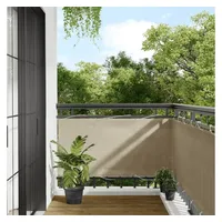 vidaXL Balkon-Sichtschutz Beige 75x1000 cm 100 % Polyester-Oxford