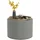 furnicato Polsterhocker Leinen 56 x 42 x 56 cm Grau
