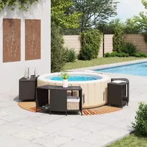 vidaXL Whirlpool-Umrandung Schwarz
