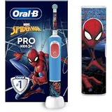 Oral-B Pro Kids Spiderman Elektrische Zahnbürste mit Reiseetui