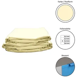 Waterman Poolfolie Rundbecken Sandfarben 300x110 cm