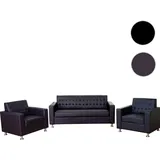 Mendler Couch Kunstleder 3-1-1 Garnitur Braun