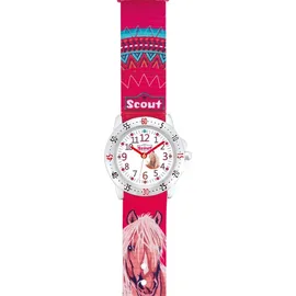 Scout 280378071 30mm Kunststoffgehäuse rosa Silikonarmband rot