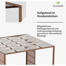 Blumfeldt Pavillon 3 x 3 m inkl. 4 Seitenteile Beige