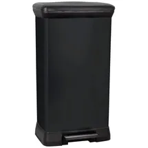 Curver Deco bin metalics 246364 Mülleimer 50 l (B x H x T) 390 x 720 x 290 mm Schwarz 1 St.