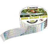 kokmeya Reflektierendes Blitzband für Vögel, doppelseitiges Band, schreckt Vögel ab, vogelschreck,für Haus, Garten, Hof, Obstgarten, Terrasse, Outdoor, 80 m x 1