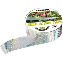 kokmeya Reflektierendes Blitzband für Vögel, doppelseitiges Band, schreckt Vögel ab, vogelschreck,für Haus, Garten, Hof, Obstgarten, Terrasse, Outdoor, 80 m x 1