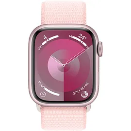 Apple Watch Series 9 GPS 41 mm Aluminiumgehäuse rosé, Sport Loop hellrosa One Size