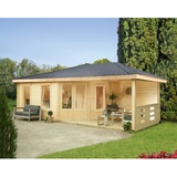 Wolff Finnhaus Holz-Gartenhaus Anna 40-A/1 Natur 21 m2