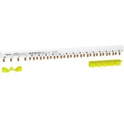Schneider Electric R9PXH418 Phasenschiene Stift, 4P FI, 18 mm-Abstand, 6 x AFDD 9 mm-Abstand, 63A, 3P+N