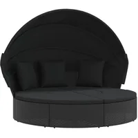 vidaXL Outdoor-Loungebett 200 x 150 x 150 cm Schwarz