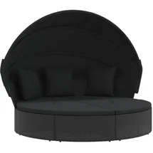 vidaXL Outdoor-Loungebett 200 x 150 x 150 cm Schwarz