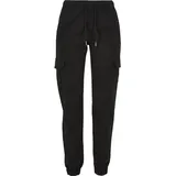URBAN CLASSICS High Waist Cargohose Schwarz XL