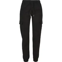 URBAN CLASSICS High Waist Cargohose Schwarz XL