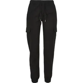URBAN CLASSICS High Waist Cargohose Schwarz XL